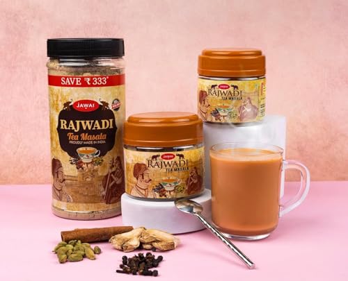 JAWAI RAJWADI TEA MASALA (100GMS) | Chai Masala | Immunity Booster | Helps in Cold & Cough | Natural Ingredients | Ukala Masala | Kadha -Antioxidant-Rich | No Added Sugar (100 G)