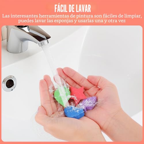 Miniatura 4 de 12 Esponjas De Pintura, Pinceles De Espuma, Pinceles De Espuma, Pinceles De Pintura De Espuma, Pinceles De Pintura De Espuma, Sellos De Pintura, Esponjas Para Pintar Y Dibujar