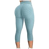 Damen Leggings Blase Hüften trainieren Fitness Laufen hohe Taille Yogahose Bequeme Jogginghose