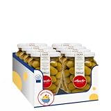 Amato Olive Bella di Cerignola in Salamoia 580 ml, Olive Verdi Giganti con Nocciolo, Specialità Pugliese in Vaso di Vetro, Confezione Multipla da 4/8/12 Pezzi (8 PEZZI)