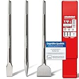 ✔️ 𝐂𝐎𝐍𝐒𝐓𝐑𝐔𝐂𝐓𝐈𝐎𝐍 𝐑𝐎𝐁𝐔𝐒𝐓𝐄 - Fabriqué en acier chrome-vanadium Ø18 mm, ce set de burins offre une résistance maximale, même dans les travaux de démolition les plus exigeants. La qualité professionnelle garantit une longévité exceptionnelle et une performance constante.