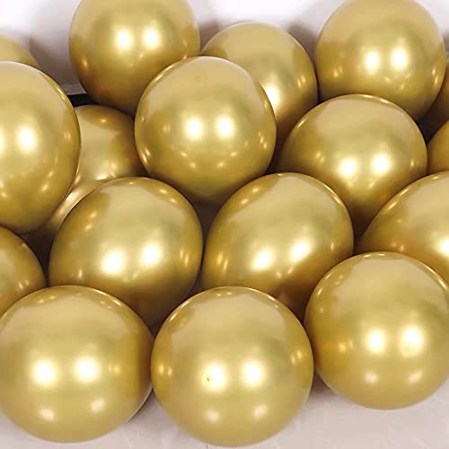 Image of 12 inch Metallic Gold Balloons, 60 pcs Thick Chrome Gold Balloons Latex Balloons for Party Decorations (12inch Gold)