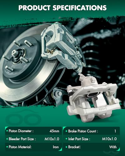 Image of SCITOO 19B6295 Rear Left Disc Brake Caliper w /Bracket Fit For Land Rover For LR4 2010-2012,For Land Rover For Range Rover Sport 2010-2012, Single Piston
