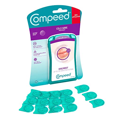 Compeed Cold Sore Discreet Healing Patch, 45 Patches (3 Packs Of 15), Cold Sore Treatment, More Convenient Than Cold Sore Creams, Dimensions: 1.5 X 1.5 Cm #TOP1