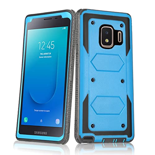 Asuwish Phone Case for Samsung Galaxy J2 Pure J2 Core 2018 2020 J 2 Dash 2J Shine 2019 Cover Hybrid Shockproof Full Body Heavy Duty Cell J2Core J2Dash J2Pure J2Shine SM-J260A J260A Women Men Blue