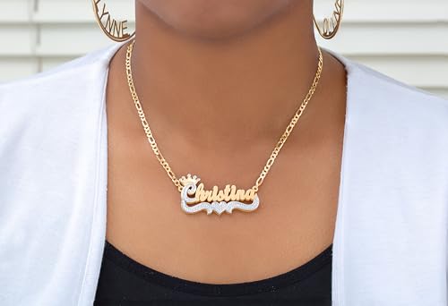 Elegant Designs 14K Gold Sterling Silver Personalized Script Nameplate Necklace - Customizable Handcrafted Jewelry for Women, Customized Name Word Necklace4