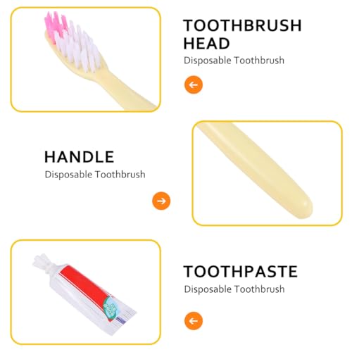 Cepillo manual con pasta de dientes en kit portátil de 100 unidades para viaje 3