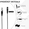 sourcing map Lavalier Lapel Microphone, Mini XLR 3 Pin TA3F Plug Condenser Collar Microphone 1m Wired Unidirectional Condense Mini Lapel Mic for Presenters Musicians Actors #2