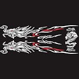 feu d'artifice lac d'ailette  Xingyue Aile 1 SET ACCESSOIRES AUTO ACCESSOIRES Auto Autocollant de voiture Styling Dragon Fire Feu de flamme Set Ensemble Remise Remise Couvertures de carrosserie automatique , décoration de beauté d