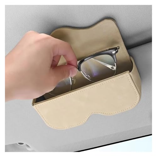 Support universel lunettes auto beige pour éviter les rayures