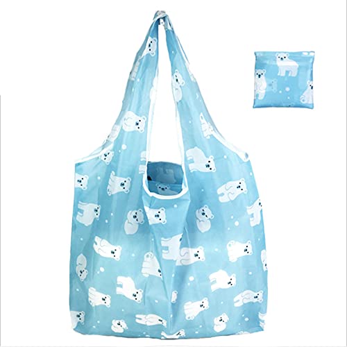 ZSDFW Sacs à provisions Pliables Sacs fourre-Tout d'épicerie imperméables Sacs d'épicerie lavables pour l'épicerie de Tous Les Jours Rangement,Ours Cover
