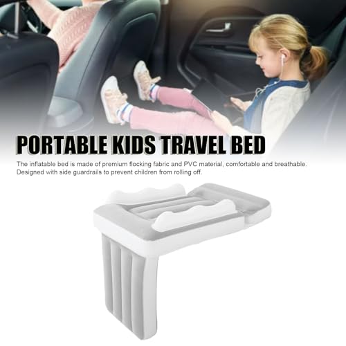 Cama de avión para niños Sorandy, extensor de asiento de coche plegable con barandillas 2