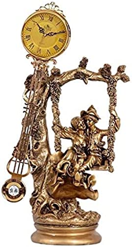 Prateleira Relógios Clássico Família Sala Mudo Relógio Mesa Europeia Pêndulo Artesanato Relógio Casa