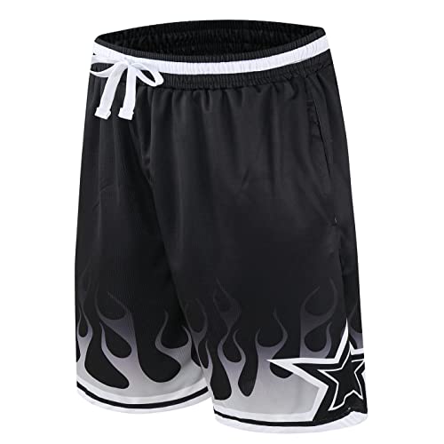 2/3 Pack Basketball Shorts with Zipper Pockets for Men,Active Athletic Shorts3