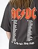 AC/DC Womens T-Shirt Dress | Charcoal Grey with Classic Band Logo Oversized Graphic Tee for Ladies | Fly On The Wall 1985 Tour Merchandise | Pop Rock Concert Gig Top | Festival Gift for Adults #4