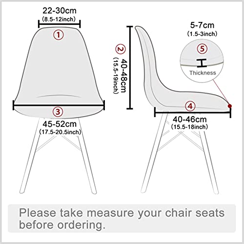 Qulaco Stretchable Chair Covers For Dining Room 1/2/4/6 Pack Non-Slip Kitchen Dining Room Chair Covers Modern Curved Back Leisure Shell Chair Seat Slipcovers Furniture Protector #TOP2