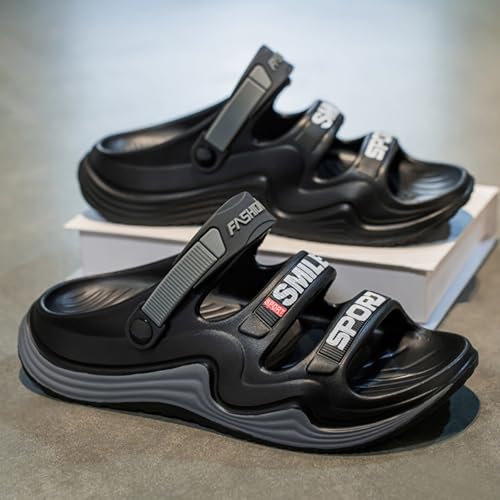 Fashionable and Comfortable Men's Open - Toe Slippers, Made of Lightweight and Soft EVA Material, Cloud - Like Slides, Beach Sandals for Casual Outings and Home Use4