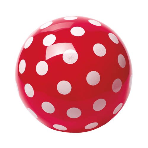 Unbekannt Großer Pünktchenball, Ø 23 cm - Punktball rot Spielball