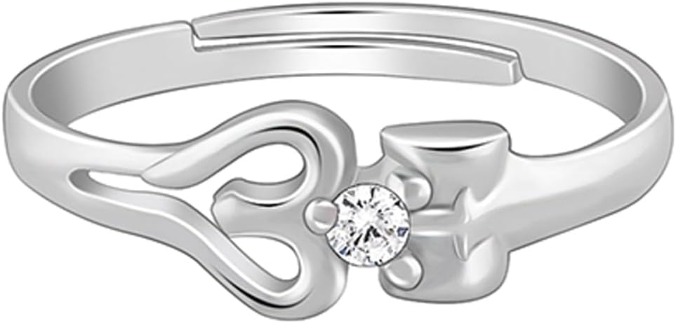 GIVA 925 Om Shiva Ring for Him,Adjustable| Gifts for Women and Girls | With Certificate of Authenticity and 925 Stamp | 6 Months Warranty*