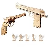 3D Wooden Puzzle for Adults,Rubber Band Gun,Toy Revolver & Desert Eagle-Model Gun Wooden Gun Puzzle,Lego Guns That Shoot,Goat Guns