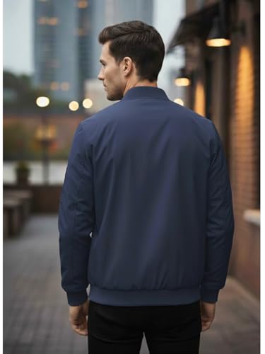 Image of MIA FASHION Jacket for Men Winter Wear Full Sleeves Jacket | Zipper Lightweight Jacket | Casual Bomber Regular Fit