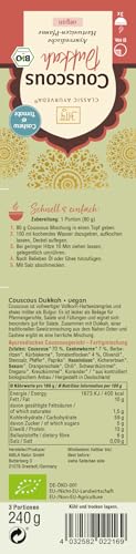 Classic Ayurveda – Bio Ayurvedischer Couscous Dukkah – 240 g – Fertigmischung mit orientalischer Gewürzmischung und Cashew für Pfannengerichte, Salate und Füllungen