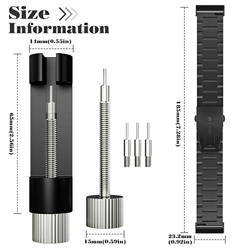 MoKo Metal Strap Compatible with Fitbit Versa 4/Versa 3/Sense 1/2, Stainless Steel Replacement Watch Band Wristband for Men Women Black - Image 3