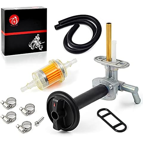 MOTO1988 Fuel Valve Petcock Tank Switch & Knob Lever for Kawasaki Prairie 360 KVF360 2003-2013 Prairie 400 1997 1998 Cover