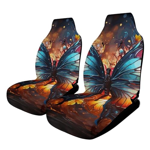 Housse de siège de voiture motif papillon universelle et confortable pour auto