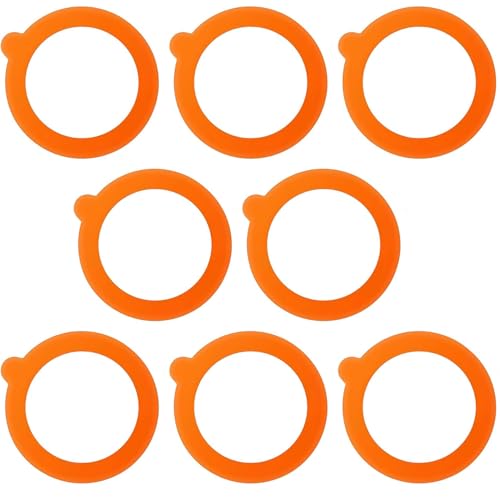 8 Pcs Replacement Silicone Seals for Kilner Jars Airtight Seals for Food Storage Reusable Leakproof Durable Kitchen Accessories