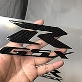 gsx r 750 spec Fit für alle Motorräder 2 Stück 3D Carbonfaser for GSXR 3M Aufkleber Logo Aufkleber Motorradverkleidung for Suzuki GSXR 600 750 1000 K1 K2 K3 K4 K5 K6 K7 K8 K9 (Color : Carbon Fiber)