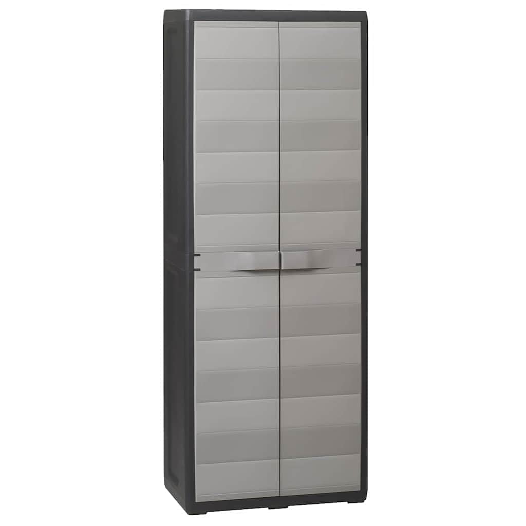 Armoire de jardin en plastique anti-humidité armoire haute 3 étagères pour balcon encombré