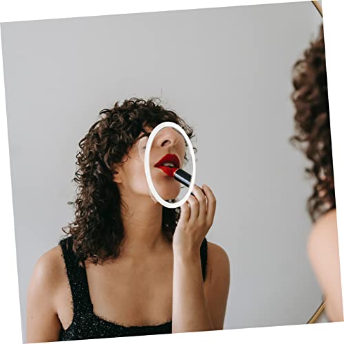 Beavorty Suction Cup Mirror Makeup Mirror Round Vanity Mirror Pocket Mirror Round Mirrors Small Magnifying Locker Mirror 10X Magnifying Mirror With Light Daily Use Travel Mirror White #TOP2