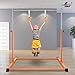 DINOFITNESS Gymnastics Bar for Kids,11 Levels Adjustable Height Gymnastics Equipment for Home,Thickened Upright Tube Gymnastic Horizontal Bars,No Wobble Gymnastics bar for Kids Ages 3-16