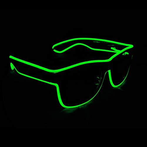 Aquat Light up EL Wire Neon Rave Glasses Glow LED Sunglasses Costumes For Party, EDM, Halloween, Wired with Battery Power3