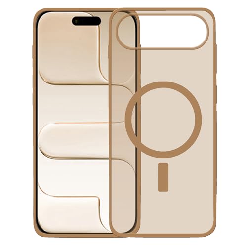 Image of amazon basics Luxury Paper Thin Case Cover for iPhone 17 Air | Matte Finish | Compatible with magsafe | (Gold, iPhone 17 Air)