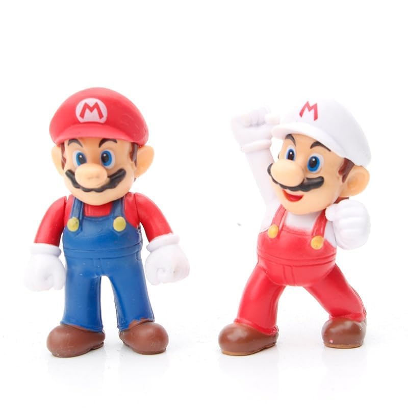 Image of Blue Aura Action Figure Set of 12 Height-6.5cm to 8cm for Kids Adults PVC Multicolour | M-Rio Set