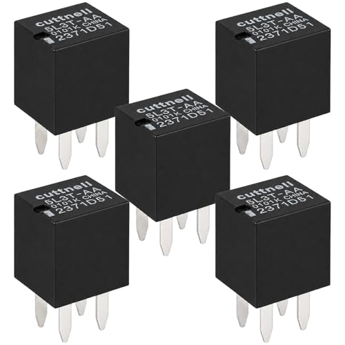 Cuttell 5-Pack 5L3T-AA Relay 12VDC 20A 4-Pin Automotive Relay Replacement for Select Ford Lincoln Mercury F-150 Escape Explorer A/C Compressor Clutch, Blower Motor, Fog Lamp & Electrical Circuits