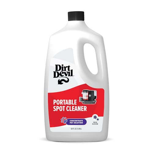 Dirt Devil Pet Portable Spot Cleaner Solution 64 oz. Fresh Blossom Scent Upholstery and Carpet Shampoo Solution Eliminates Pet Messes and Odors Pair with Dirt Devil Portable Spot Cleaners