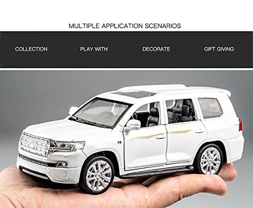 Image of DEUSON ECOM 1:32 Land Cruiser Diecast Metal Toy Car for Kid Pullback with Light Sound - Multi Color