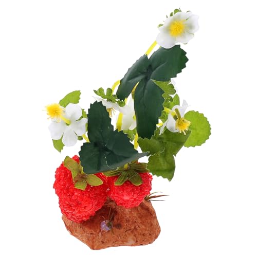 Happyyami Reptile Plant Decor Artificial Plant for Reptile Habitat Ornament for Turtle Lizard and Fish Tank Material Enhances Aquatic Environment