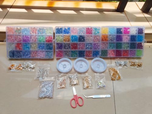  8mm Glass Beads for Jewelry Making, 1,800+pcs  - image 8
