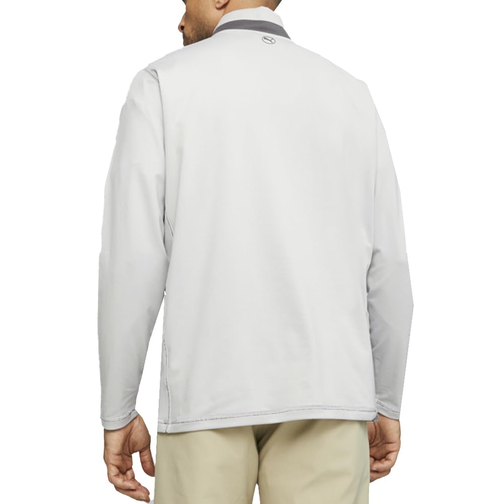 Puma Golf NA Men's Lightweight 1/4 Zip, ASH Gray-Slate Sky, X-Large