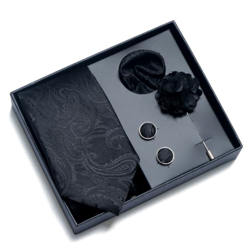 Image of joy alice 70 Colors Ties Set Men Mixed Color Necktie Handkerchief Cufflinks Brooch 3.15 Formal