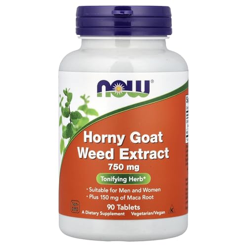 NOW Foods Horny Goat Weed 750 Mg 90-Tablets
