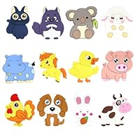 12PCS Animal Fridge Magnets for Kids, Colorful Magnetic Animals Set, Educational Toy for Toddlers, Fun Interactive Refrigerator Magnets for Learning Play