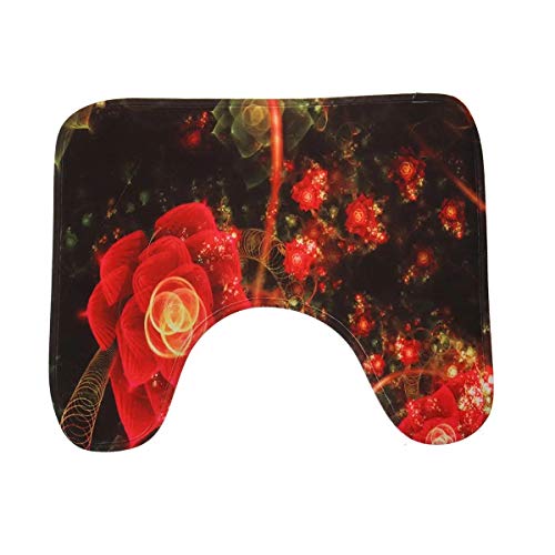 Badvorleger-Set, WC-Deckelbezug + Badvorleger – L, 3-teilig, rutschfest, für jeden Anlass (Farbe: Rot, Größe… – Bild 7