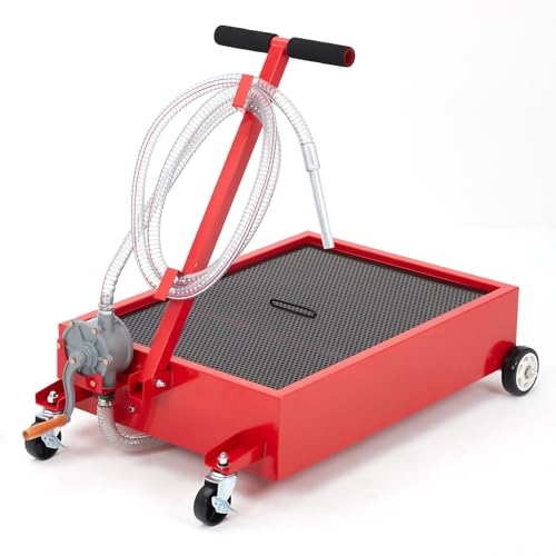 15 Gallon Oil Drain Pan with Pump and Casters