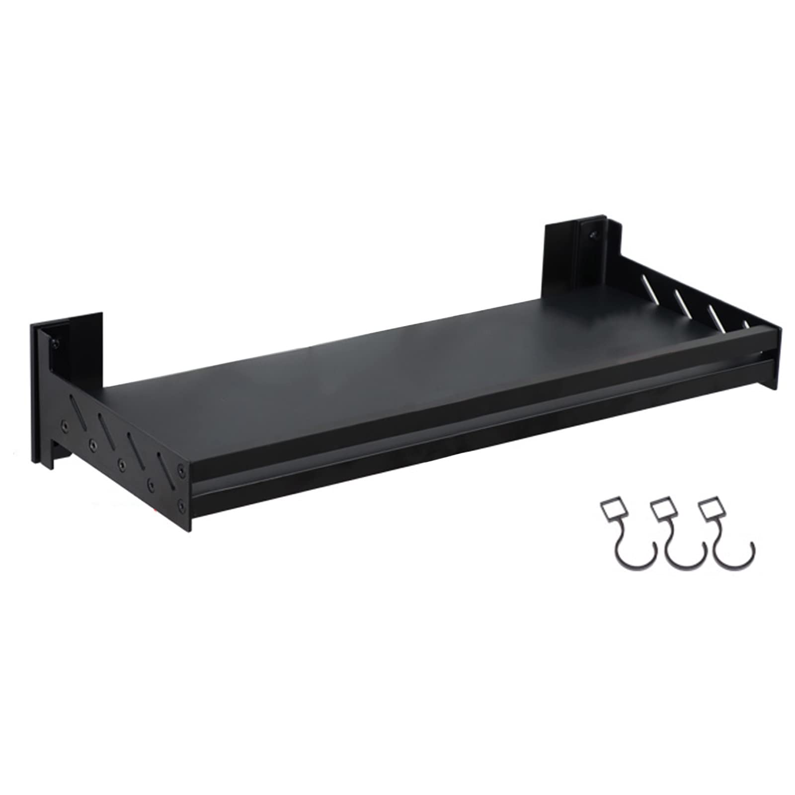 Étagère micro-ondes en aluminium noir durable style moderne