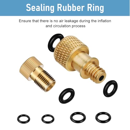 Image of STHIRA 21 Pcs Bicycle Valve Adapter Kit with Storage Box Universal Tyre Valve Adaptors for All Types of Bikes, e-Bikes, and e-Scooters, Car, Sports Ball Needle & Air Pump Accessories for Bikes